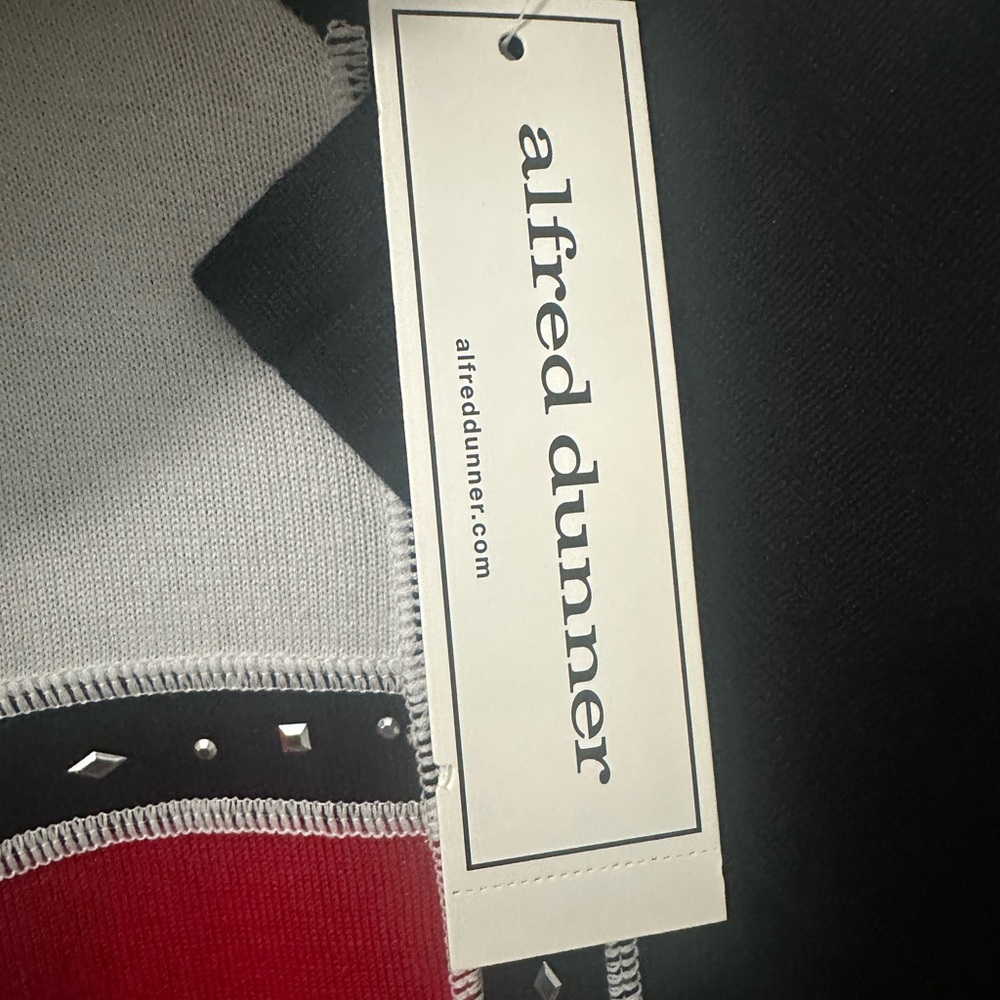 Alfred Dunner Black, Red, and White Long Sleeve Top - Picture 5 of 5